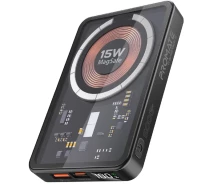 Придбати - універсальну мобільну батарею  Зовн_АКБ Promate 5000mAh Promate 22.5W, MagSafe 15W(transpack-5.black) чорний