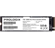 Придбати -  SSD-накопичувач Prologix S380 1TB M.2 2280 PCIe 3.0 x4 NVMe TLC (PRO1000GS380)