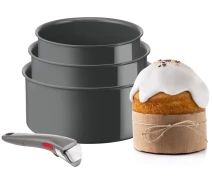 Придбати - набір посуду  Набір посуду Tefal для випікання Ingenio Renew, 4 предм. сірий (L2609402) (16 см, 18 см, 20 см)