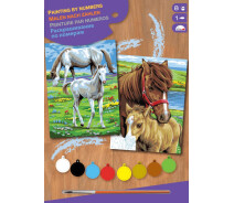 Придбати - картину за номерами  Набір для творчості Sequin Art PAINTING BY NUMBERS JUNIOR-PAIRS Horses (SA0215)