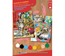 Придбати - картину за номерами  Набір для творчості Sequin Art PAINTING BY NUMBERS JUNIOR-PAIRS Cats (SA0213)