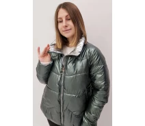 Придбати - жіночий пуховик  Пуховик Kagihao 230-1 Синтепух М Зелена
