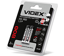 Придбати - батарейку та аккумулятор  Акумулятори Videx HR03 / AAA 800mAh double blister/2 шт