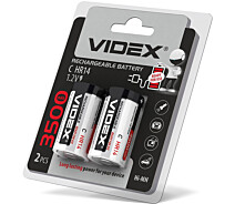Придбати - батарейку та аккумулятор  Акумулятори Videx HR14/C 3500mAh double blister/2шт