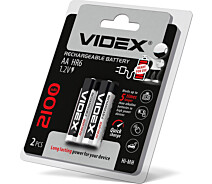 Придбати - батарейку та аккумулятор  Акумулятори Videx HR6/AA 2100mAh double blister/2шт
