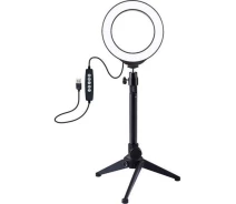 Придбати - кільцеве світло  Кільцева USB RGBW LED лампа Puluz PKT3049B 4.7" + настільний штатив