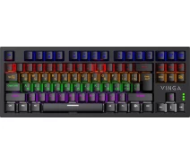 Придбати - клавіатуру  Клавіатура ігрова Vinga KBGM-110 87 key LED Blue Switch USB Black (KBGM-110 Black)