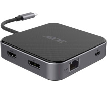 Придбати - кардрідер  Док-станція Acer 7 in 1, 8K, HDMI, DP, 2xUSB3.2, USB-C, RJ45, 3.5mm AP (HP.DSCAB.013)