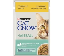 Придбати - корм для кота  Корм для кішок Chow Cat Hairball курей. Конс/кіт85г(7613037031393)