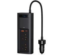 Придбати - автомобильный инвертор  Автомобільний інвертор Baseus In-car Inverter 150W, Black (CRNBQ-A01)