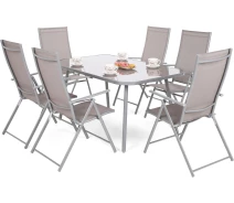 Придбати - комплект садових меблів  Меблі садові комплект HomeGarden Casablanca Silver / Таупо 6 + 1