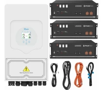 Придбати - інвертор  Гібридний Інвертор Deye SUN-3,6K-SG03LP1-EU 3,6KW + Батарея Pylontech US5000 48V, 100Ah, 4,8 кВт/ч (3шт.) + Набір кабелів
