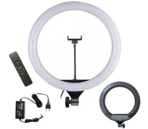 Придбати - кільцеве світло  Кільцева світлодіодна лампа на 3 тримачі для телефону з пультом LED SOFT RING LIGHT RL-B43 діаметр 43 см