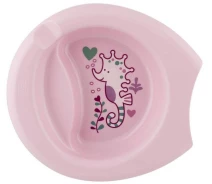 Придбати - посуд для дітей  Тарілка Chicco "EASY FEEDING PLATE" від 6 місяців (рожева) (16001.10)