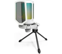 Придбати - мікрофон для караоке  Мікрофон Fifine RGB AMPLIGAME A6VW White