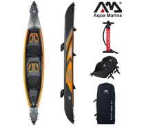 Придбати - каяк  Каяк двомісний AQUA MARINA Tomahawk DWF High-end Kayak High-back Seats Double Action Pump Zip Backpack (Paddle Excluded) (Air-K 440)