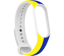 Придбати - аксессуар до смарт-годинниа  Ремінець AS Mi Band 7/6/5 Blue - Yellow жовтий (ARM61907)