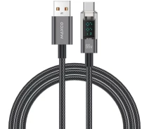 Придбати - кабель та перехідник  Кабель MAXCO USB to Type-C 6A 2m (MS03C) чорн.