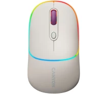 Придбати - мишку для ноутбука  Миша Canyon MW-22 Dual Band RGB WL Rice (CNS-CMSW22RC)