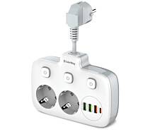Придбати - мережевий фільтр  Мережевий фільтр-подовжувач СolorWay 2x220V/3xUSB-A/1xUSB-C white (CW-CHE24PDW)