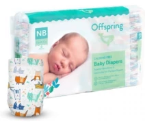 Придбати - підгузник  Підгузки Offspring® розмір NB, до 4 кг, 56 шт, Котики (DP-OI-FAT-NB56P-MTC)