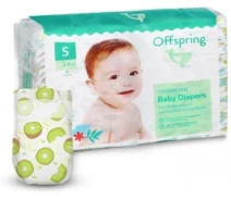 Придбати - підгузник  Підгузки Offspring® розмір S, 3-6 кг, 48 шт, Ківі (DP-OI-FAT-S48P-HKW)