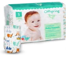 Придбати - підгузник  Підгузки Offspring® розмір S, 3-6 кг, 48 шт, Котики (DP-OI-FAT-S48P-MTC)