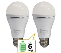 Придбати - LED-лампу  Лампа акумуляторна LEDVANCE 8Вт 1800mAh 2700К E27 A60 (2 шт)(4099854102417)