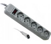 Придбати - мережевий фільтр  Мережевий фільтр Gembird SPG5-X-6G 1.8 м (Grey)