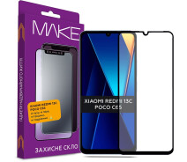 Придбати - захисне скло для смартфона  Захисне скло MAKE FC FG чорне для Xiaomi Redmi 13C/Poco C65