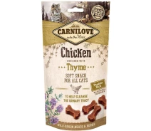 Придбати - ласощі для кота  Ласощі Carnilove Cat Semi Moist Snack Chicken with Thyme для котів для здоров'я сечовивідних шляхів з куркою та чебрецем 50 г(8595602527229)