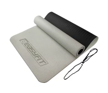 Придбати - килимок для фітнесу та йоги  Килимок для йоги та фітнесу EasyFit EF-1924-GYBK TPE+TC ECO-Friendly 6 мм сірий-чорний