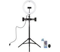 Придбати - кільцеве світло  Кільцева USB RGBW LED лампа Puluz PKT3055B 10.2" + шт 1.65 м