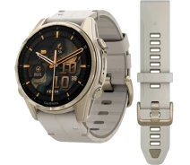 Придбати - смарт-годинник  Смарт-годинник Garmin fenix 8 43mm AMOLED Saph SftGldSS/FogGryLeatherBnd Excl GPS 010-02903-40