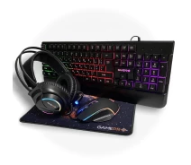 Придбати - клавіатуру  Комплект ігровий 4в1 GamePro Gameset 4 в 1 GS1252 USB (клавіатура + миша + килимок + навушники)