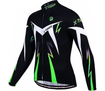 Придбати - велоодяг  Велоджерсі X-Тiger XM-CY-013 кофта з довгим рукавом Green S