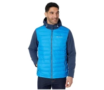 Придбати - чоловічий пуховик  Пуховик Columbia Powder Lite Hybrid Jacket Azure Blue/Collegiate Navy Heather/Dark Mountain Pop, XXL (50) (10481017)
