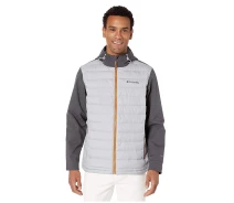 Придбати - чоловічий пуховик  Пуховик Columbia Powder Lite Hybrid Jacket Columbia Grey/Shark Heather/Burnished Amber Pop, L (46) (10481018)