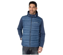 Придбати - чоловічий пуховик  Пуховик Columbia Powder Lite Hybrid Jacket Collegiate Navy Heather Stripe Print/Collegiate Navy Heather, XXL (50) (10481021)