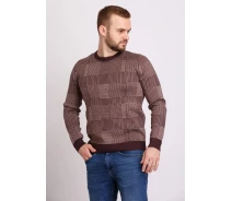 Придбати - чоловічий светр  Светр Trend Collection 1606 Коричневий + бежевий S