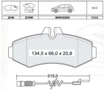 Придбати - гальмівну колодку  Гальмівні колодки Intelli передні (D186E)