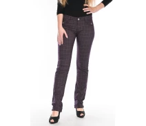 Придбати - жіночі джинси  Штани жіночі OMAT jeans 9665 Клітка (MOR) баклажанні