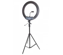 Придбати - кільцеве світло  Кільцева світлодіодна лампа HQ 18B Селфі кільце 45 см зі Штативом 2 метри для блогера селфі фотографа візажиста Чорна
