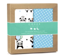 Придбати - пелюшку для малюків  Набір пелюшок бязь PANDA STARS DOTS BLUE