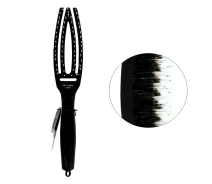 Придбати - гребінець  Щітка масажна Olivia Garden з натуральною щетиною Finger Brush Combo (OGBFBC1S) (0092244)