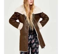 Придбати - жіночу дублянку  Дублянка жіноча з штучного хутра Fluffy Berni Fashion (S) Коричневий (55595)