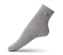 Придбати - жіночу шкарпетку  Шкарпетки жіночі Ajour classic VT Socks світло-сірі нар. 35-37