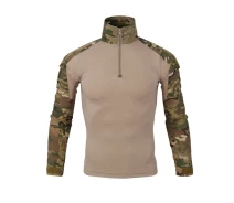Придбати - чоловічу сорочку  Тактична сорочка Lesko A655 Camouflage M (32 р.) Чоловіча мілітарі з довгим рукавом камуфляж армійська