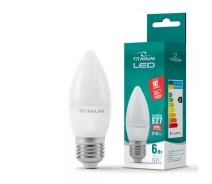 Придбати - LED-лампу  Лампа світлодіодна TITANUM C37 6W E27 4100K (TLС3706274)