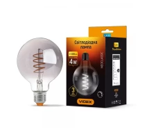 Придбати - LED-лампу  Лампа філаментная VIDEX Filament G95FGD 4W E27 2100K 220V (VL-G95FGD-04272)